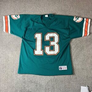 Vintage Miami Dolphin's Dan Marino Teal Number 13 Jersey ADULT M (0072)